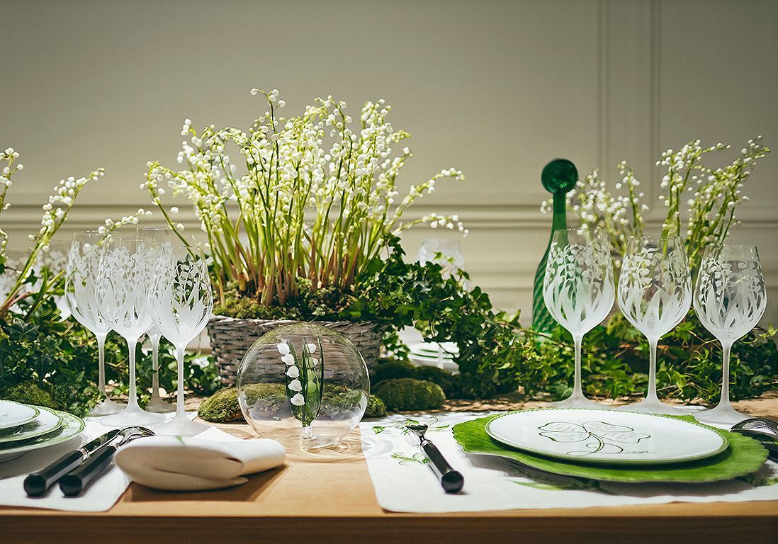 Pasta Plate Green New Lily of the Valley  DIOR GB
