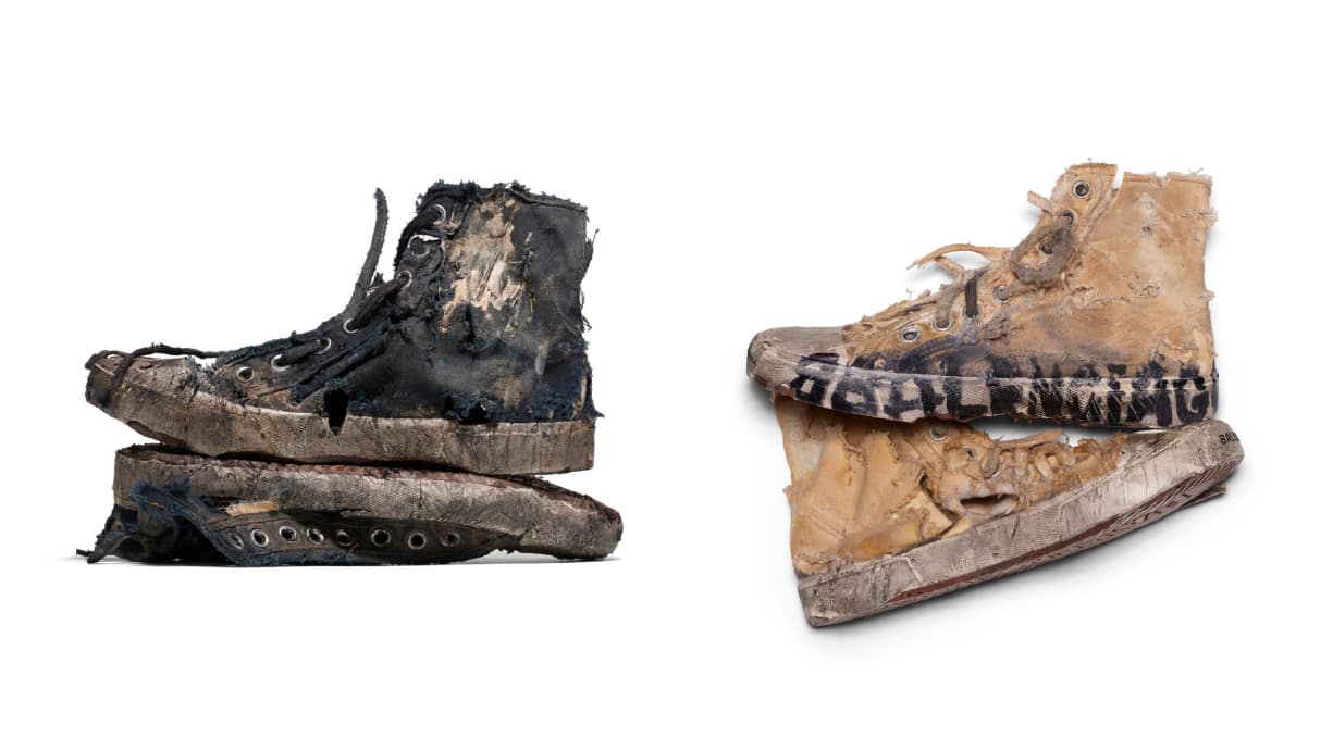 A slap in the face to those actually facing poverty: Netizens disapprove of  Balenciaga's overly distressed Paris sneakers