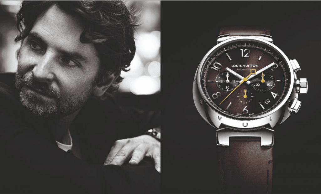 Tambour Twenty : Louis Vuitton choisit Bradley Cooper pour célébrer les 20  ans de sa fameuse montre Tambour limitée à 200 exemplaires