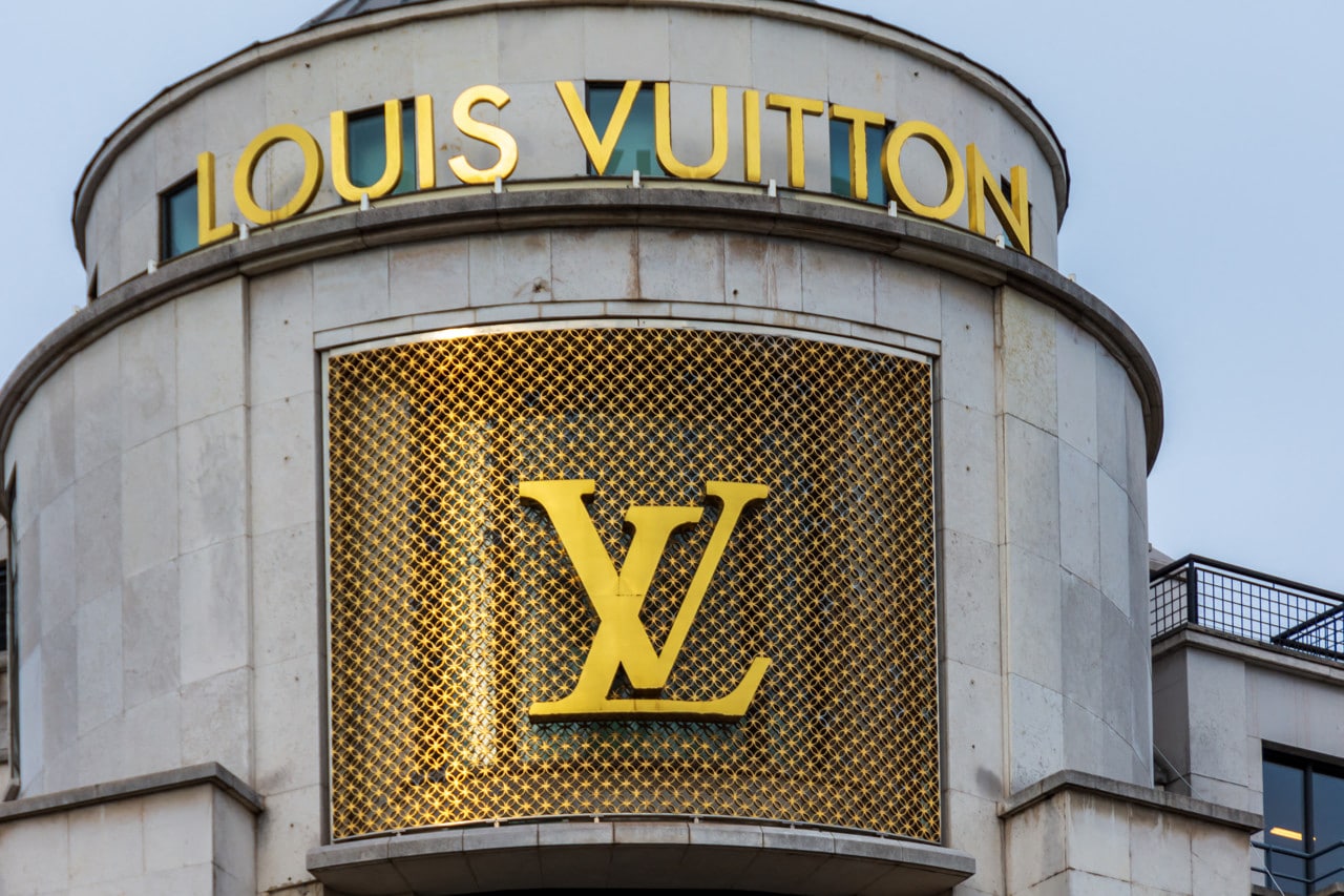 Louis Vuitton Logo at the Brand Store Facade Editorial Stock Image