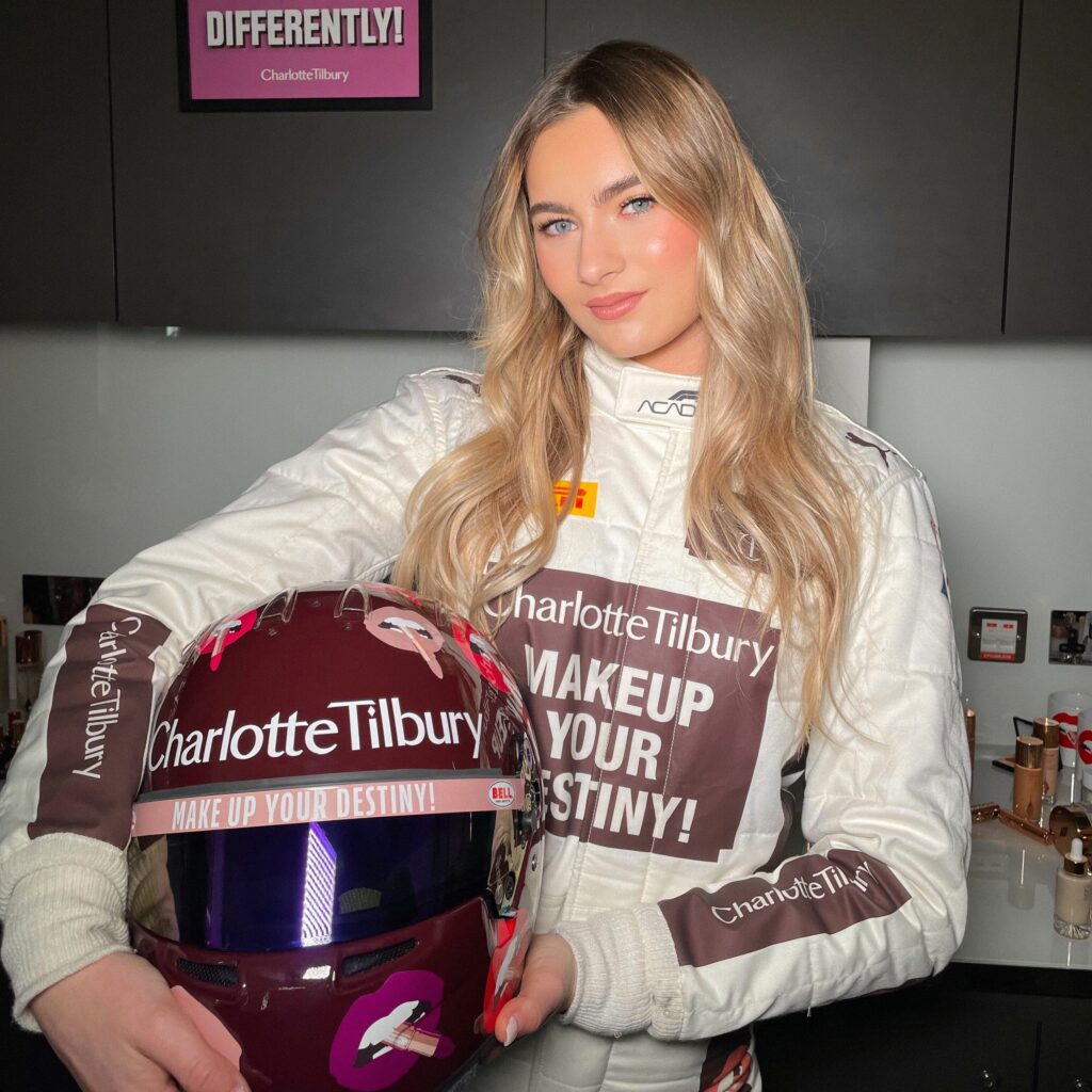 Lola Lovinfosse F1 Academy driver for Charlotte Tilbury Lola Lovinfosse F1 Academy driver for Charlotte Tilbury