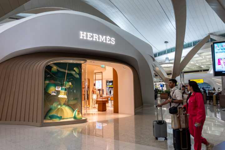Herm�s shop inside Zayed International Airport, Abu Dhabi, UAE, United Arab Emirates, Asia
