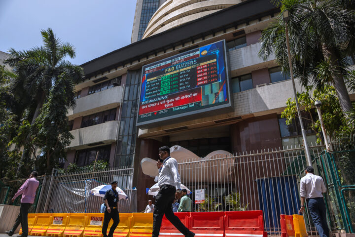 The Bombay Stock Exchange in Mumbai As An $80 Billion Crash in India's Small Caps Flashes Warning Signs